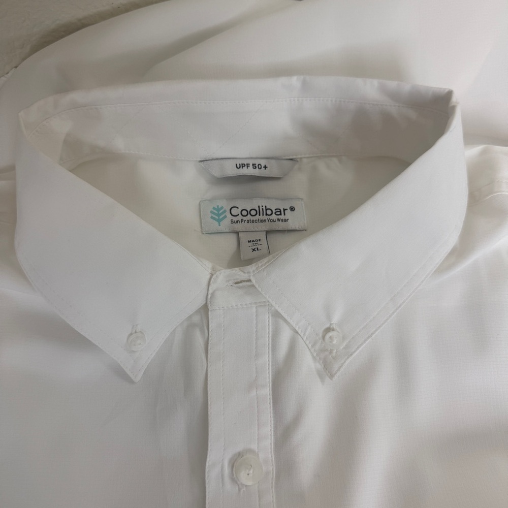 Coolibar Men's Aricia Sun Shirt White XL - Picture 12 of 14